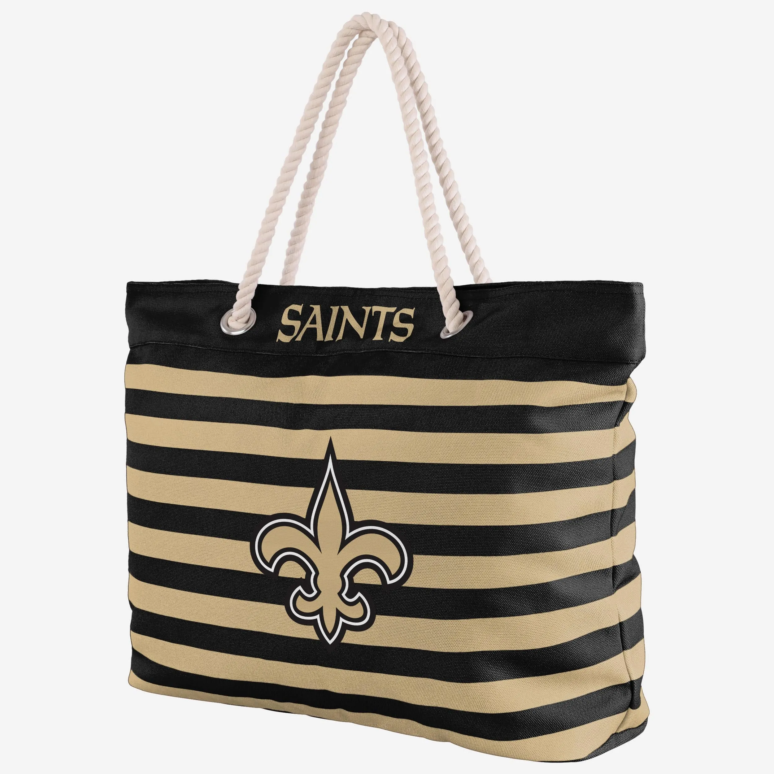New Orleans Saints Nautical Stripe Tote Bag