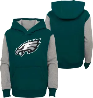 NFL Kids Youth 8-20 Heritage Team Color Primary Logo Pullover Raglan Hoodie