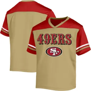 NFL Toddler 2-4 Officially Licensed Team Color V-Neck Wordmark Performance Primary Logo Jersey T-Shirt