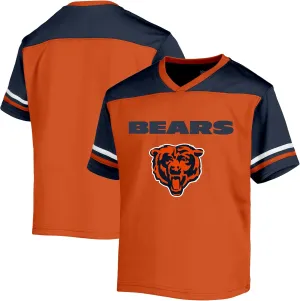 NFL Toddler 2-4 Officially Licensed Team Color V-Neck Wordmark Performance Primary Logo Jersey T-Shirt