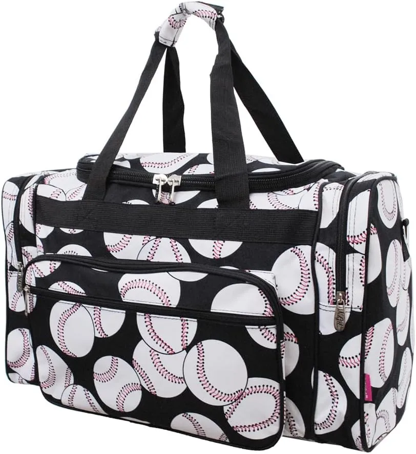 NGIL Canvas 20" inch Duffle Bag (Baseball-Black)
