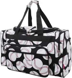 NGIL Canvas 20" inch Duffle Bag (Baseball-Black)