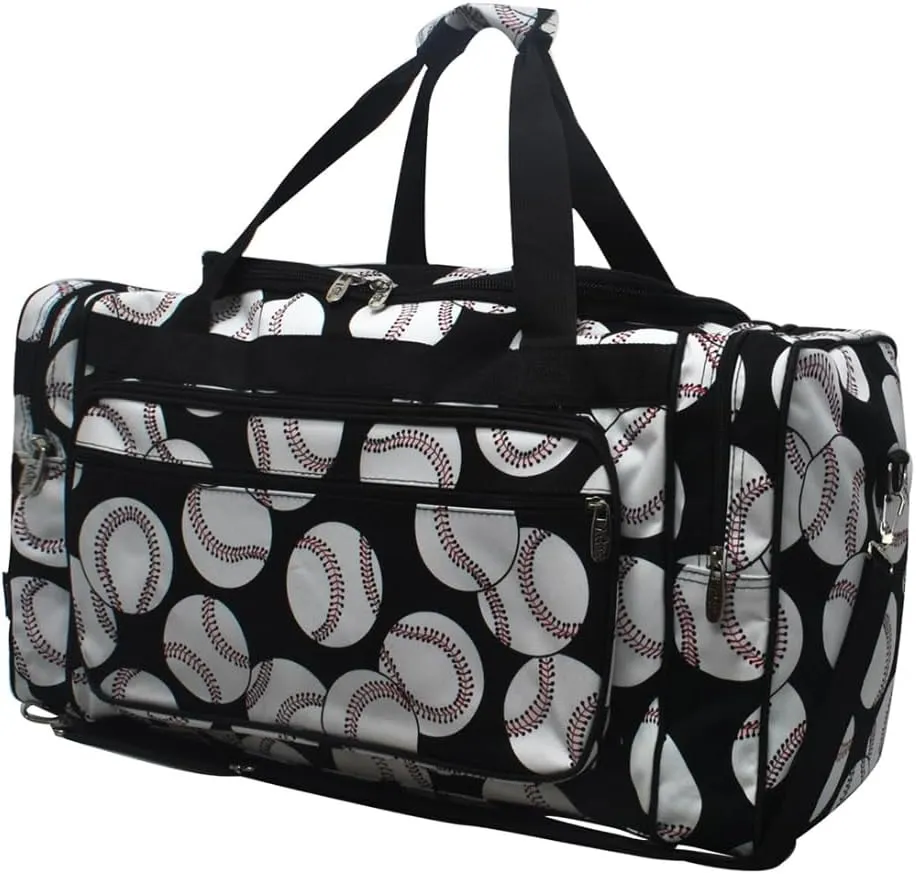 NGIL Canvas 23" inch Duffle Bag (Baseball-Black)