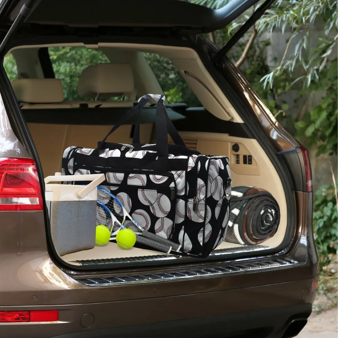 NGIL Canvas 23" inch Duffle Bag (Baseball-Black)