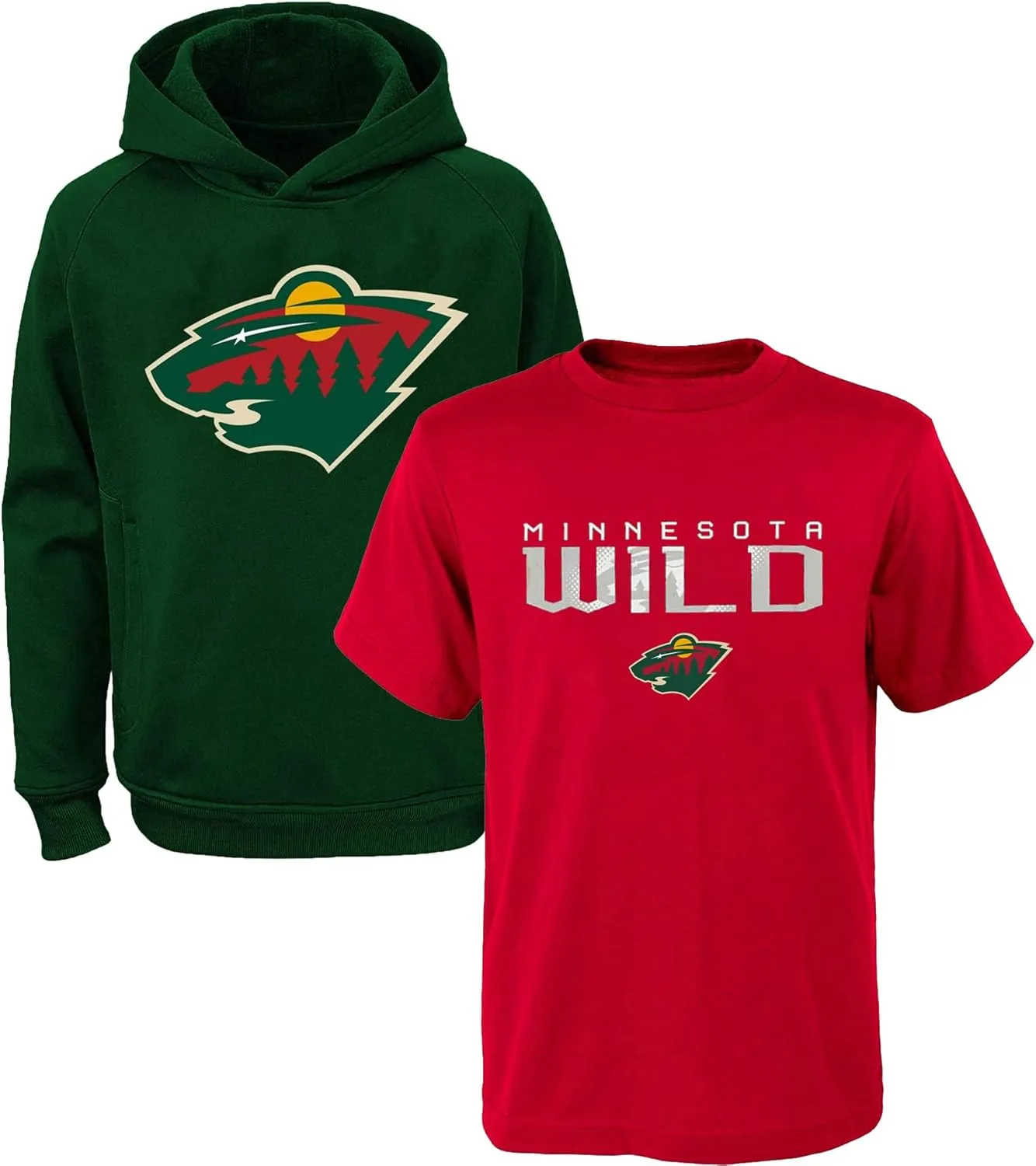 NHL Youth 8-20 Polyester Performance Primary Logo Hoodie & T-Shirt 2 Combo Pack Set