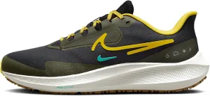 Nike Pegasus 39 Shield Men's Weatherized Road Running Shoes (FV8107-070, Black/Light Bone/Golden Beige/Vivid Sulfur)