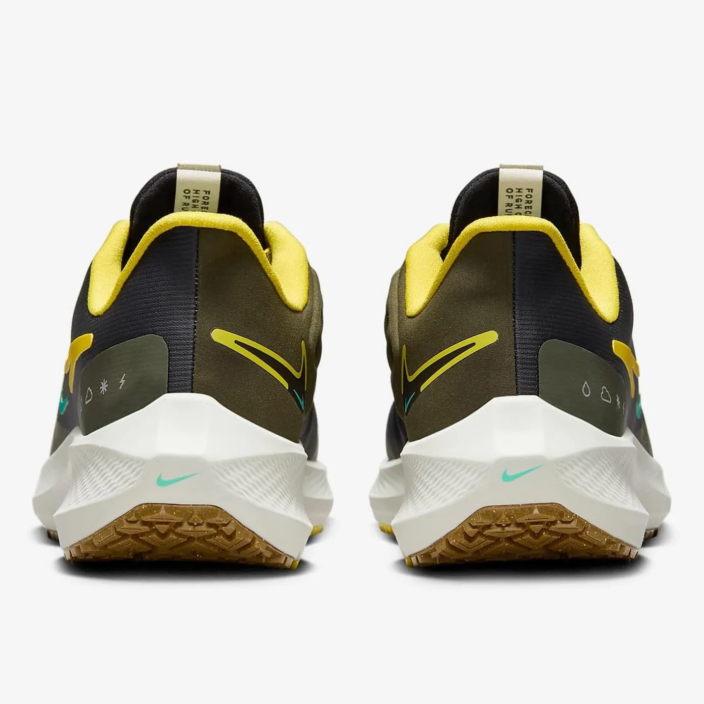 Nike Pegasus 39 Shield Men's Weatherized Road Running Shoes (FV8107-070, Black/Light Bone/Golden Beige/Vivid Sulfur)