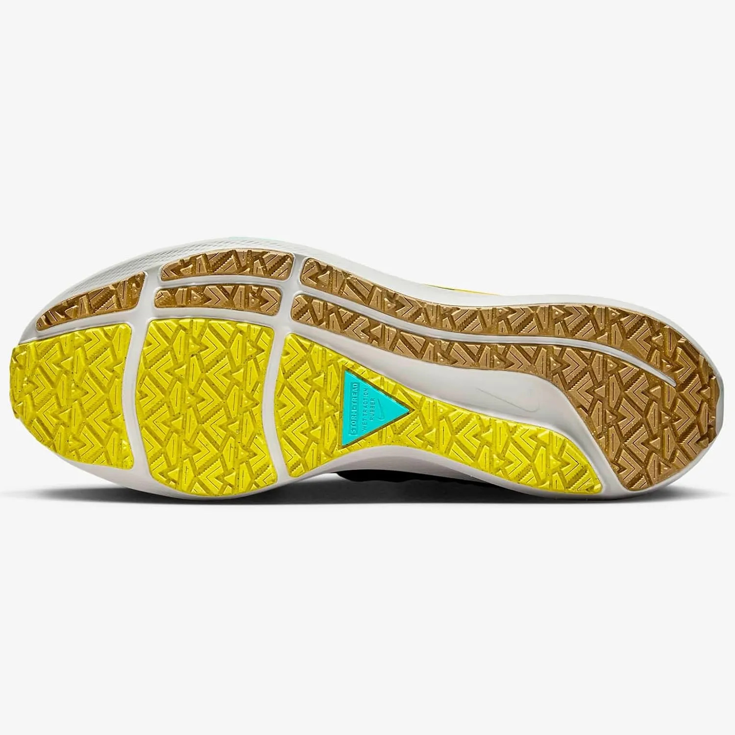 Nike Pegasus 39 Shield Men's Weatherized Road Running Shoes (FV8107-070, Black/Light Bone/Golden Beige/Vivid Sulfur)