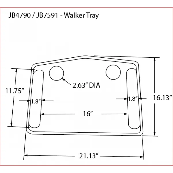 North American Health   Wellness Walker Tray