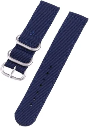 Nylon canvas watch strap 18mm 20mm 22mm 24mm circular buckle woven watchband Universal Clock Accessories Bracelet