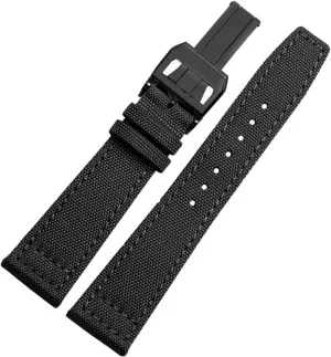 Nylon Canvas Watchband Compatible With IWC PILOT Portugal Fabric 20MM 21MM 22MM Leather Watch Strap Black Armygreen Men's Cowhide Wristband