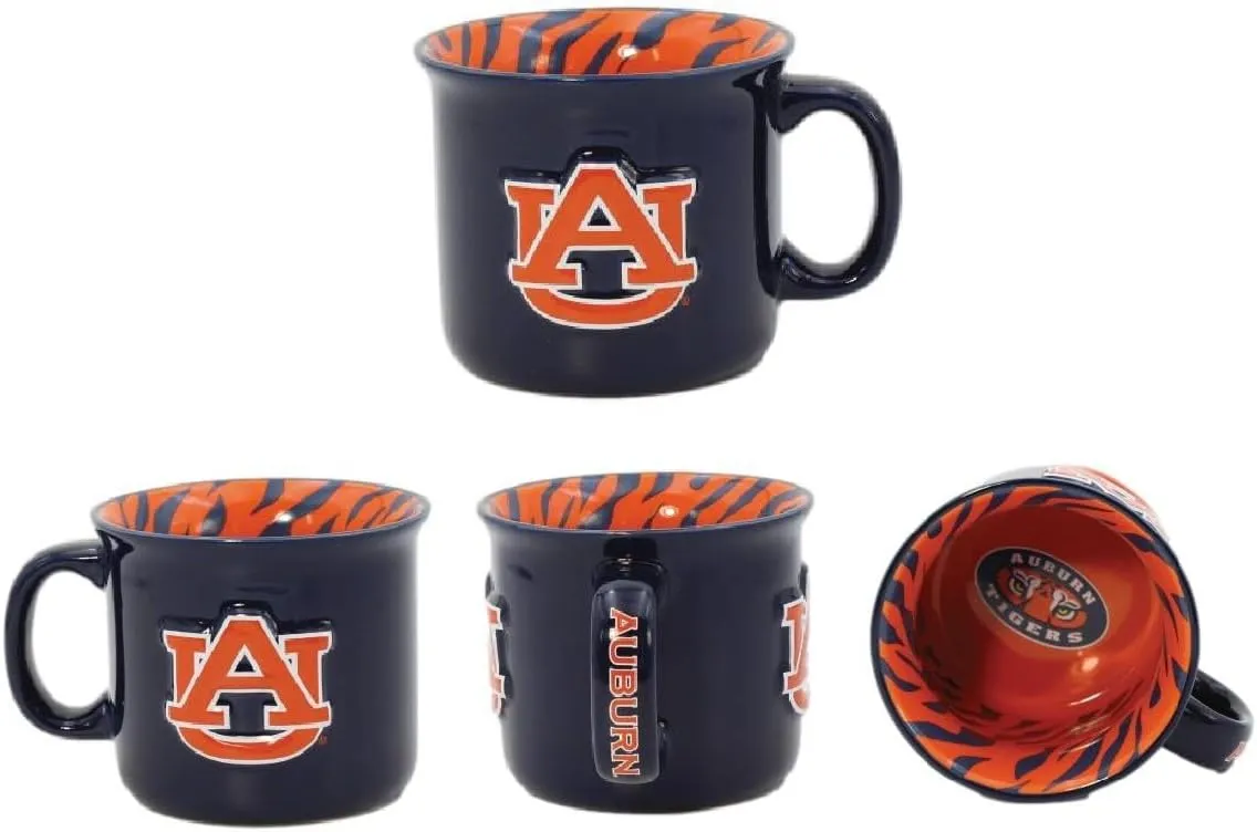 Official Custom Ceramic, X-Large 23 OZ, Relief (raised) Mug (Auburn Tigers)