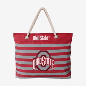 Ohio State Buckeyes Nautical Stripe Tote Bag