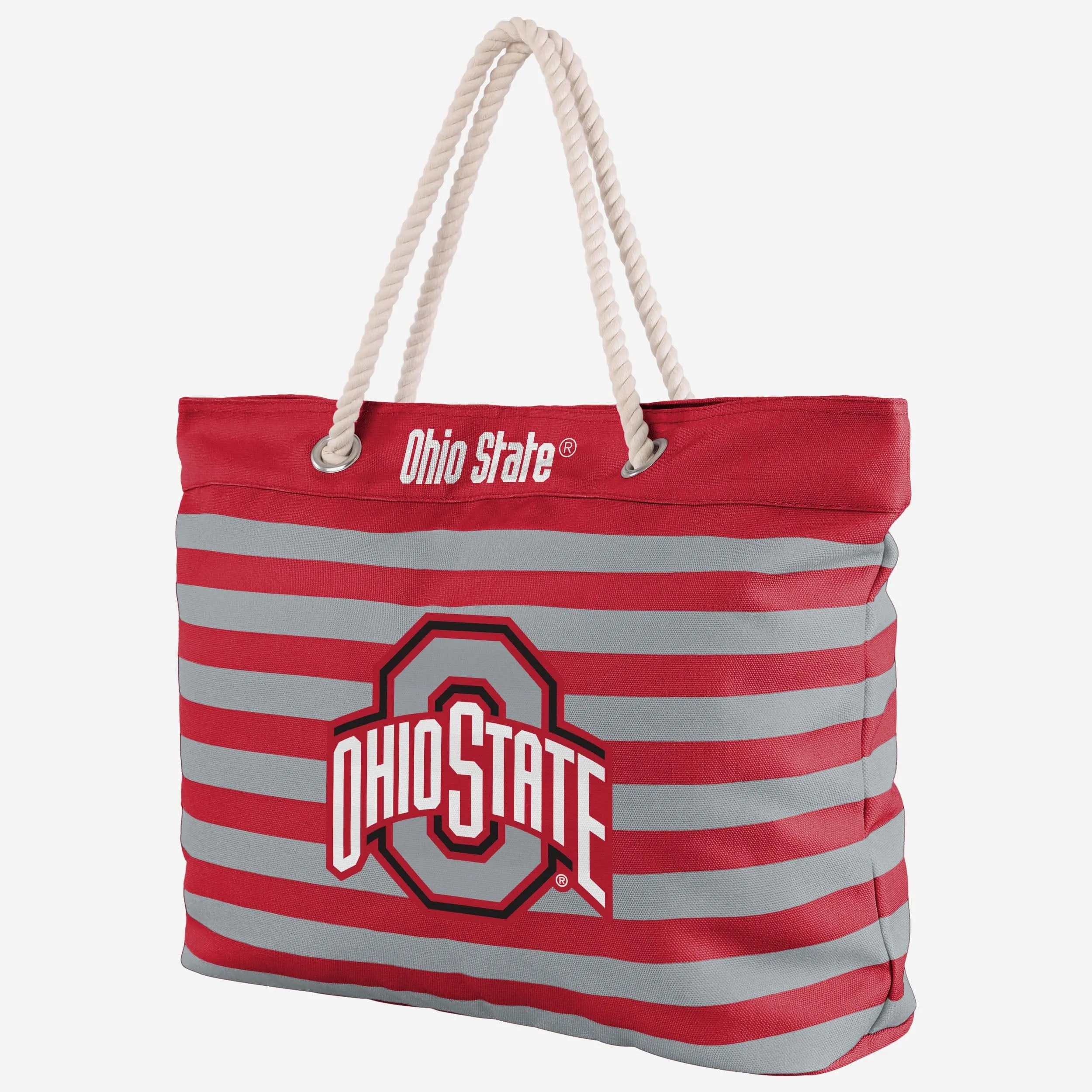 Ohio State Buckeyes Nautical Stripe Tote Bag