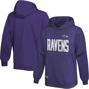 Outerstuff NFL Youth Unisex Green Team Color Performance Primary Logo Pullover Hoodie