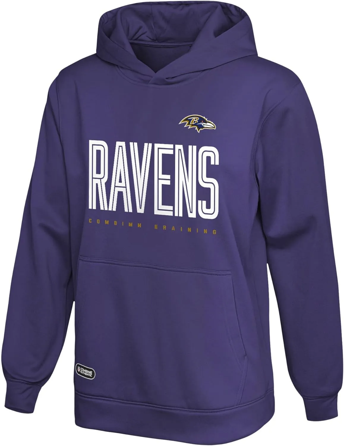 Outerstuff NFL Youth Unisex Green Team Color Performance Primary Logo Pullover Hoodie