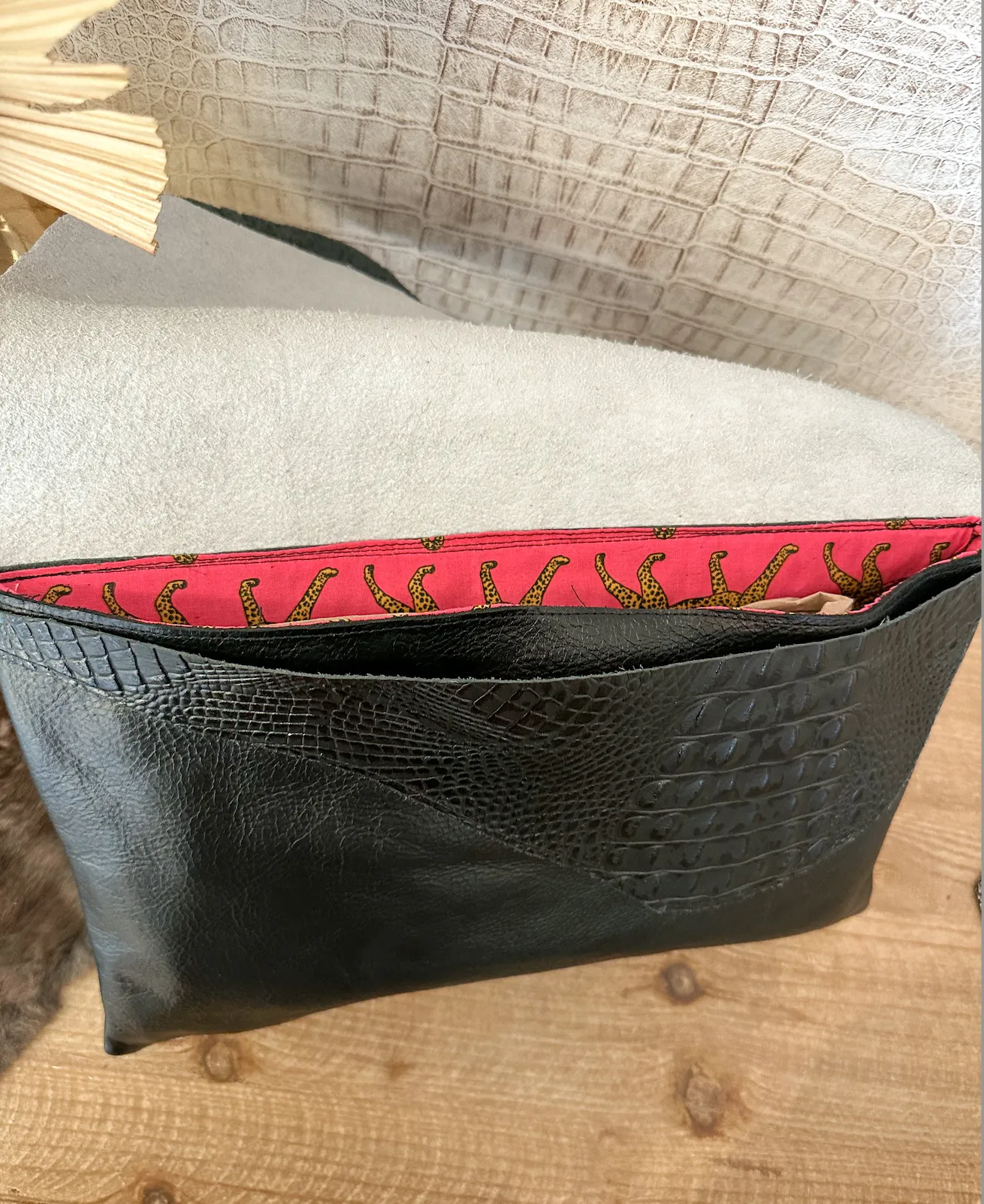 Oversized Double Flap Clutch/Crossbody