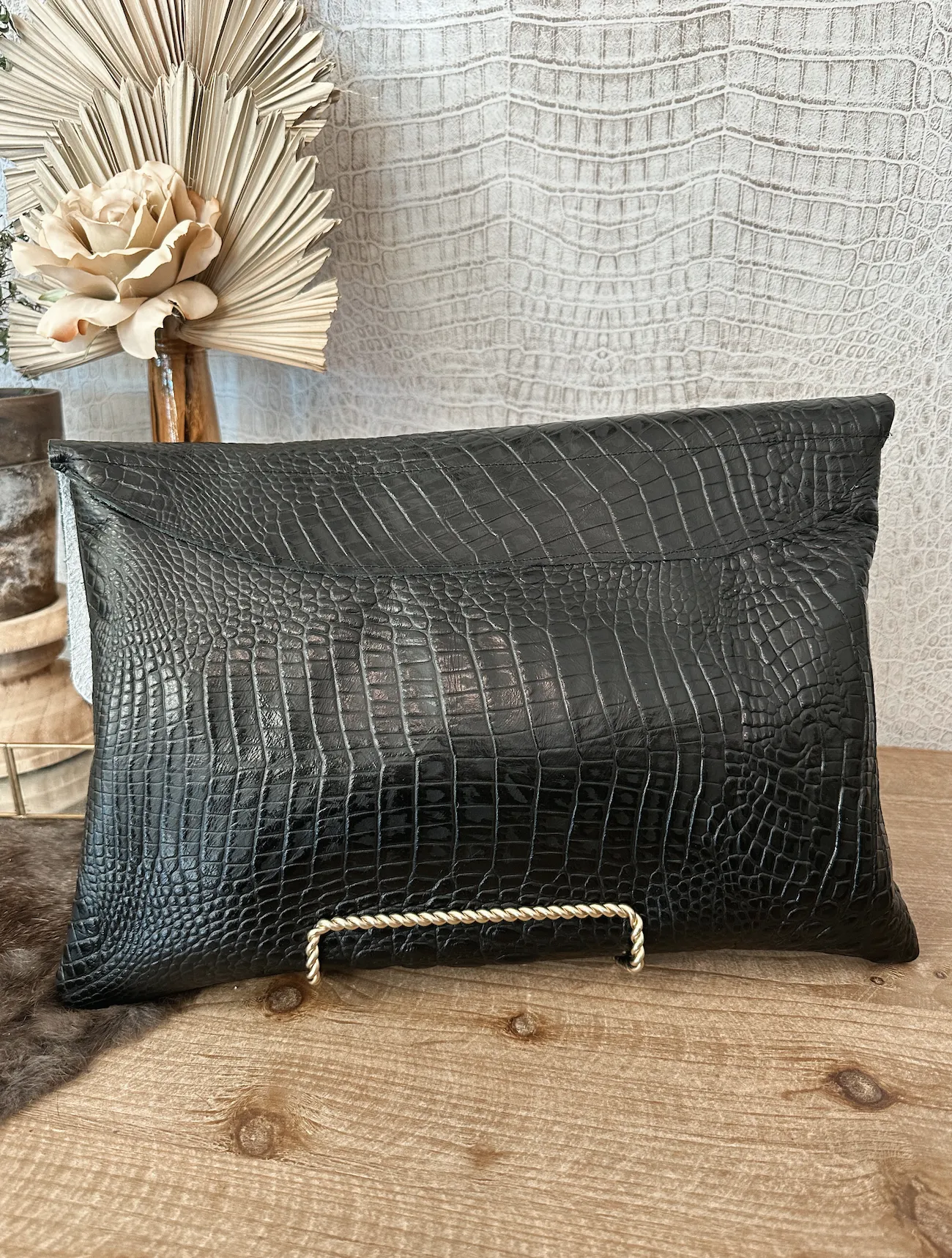 Oversized Double Flap Clutch/Crossbody