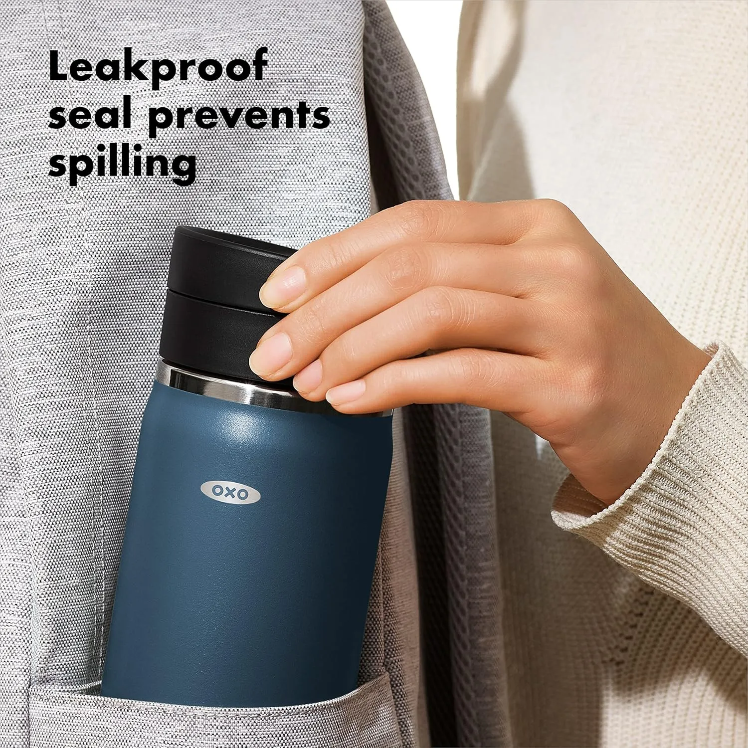 OXO Good Grips 20oz Travel Coffee Mug With Leakproof SimplyClean™ Lid - Dark Cobalt