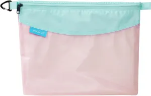pack all Water-resistant Material Zipper Pouch, Mesh Zipper Bag for Storage, Travel, Office (Large, Pink)