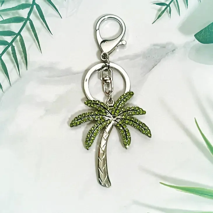 Palm Tree Rhinestone Charm/Keychain