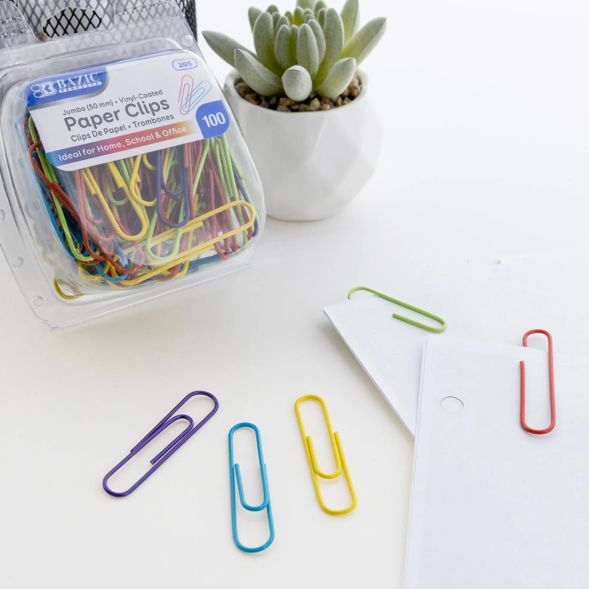 Paper Clip (50mm) Jumbo Color (100/Pack)
