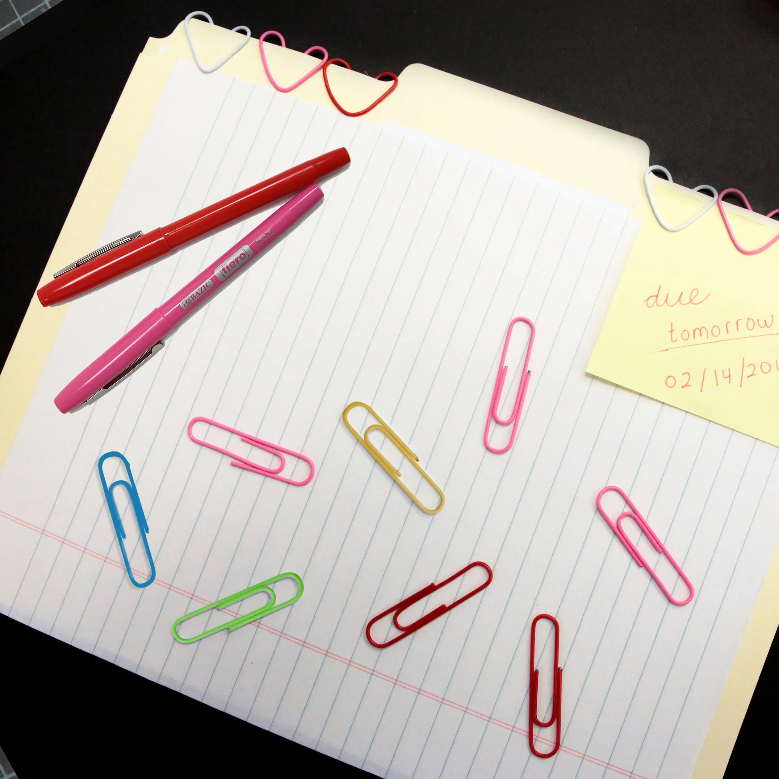 Paper Clip (50mm) Jumbo Color (100/Pack)