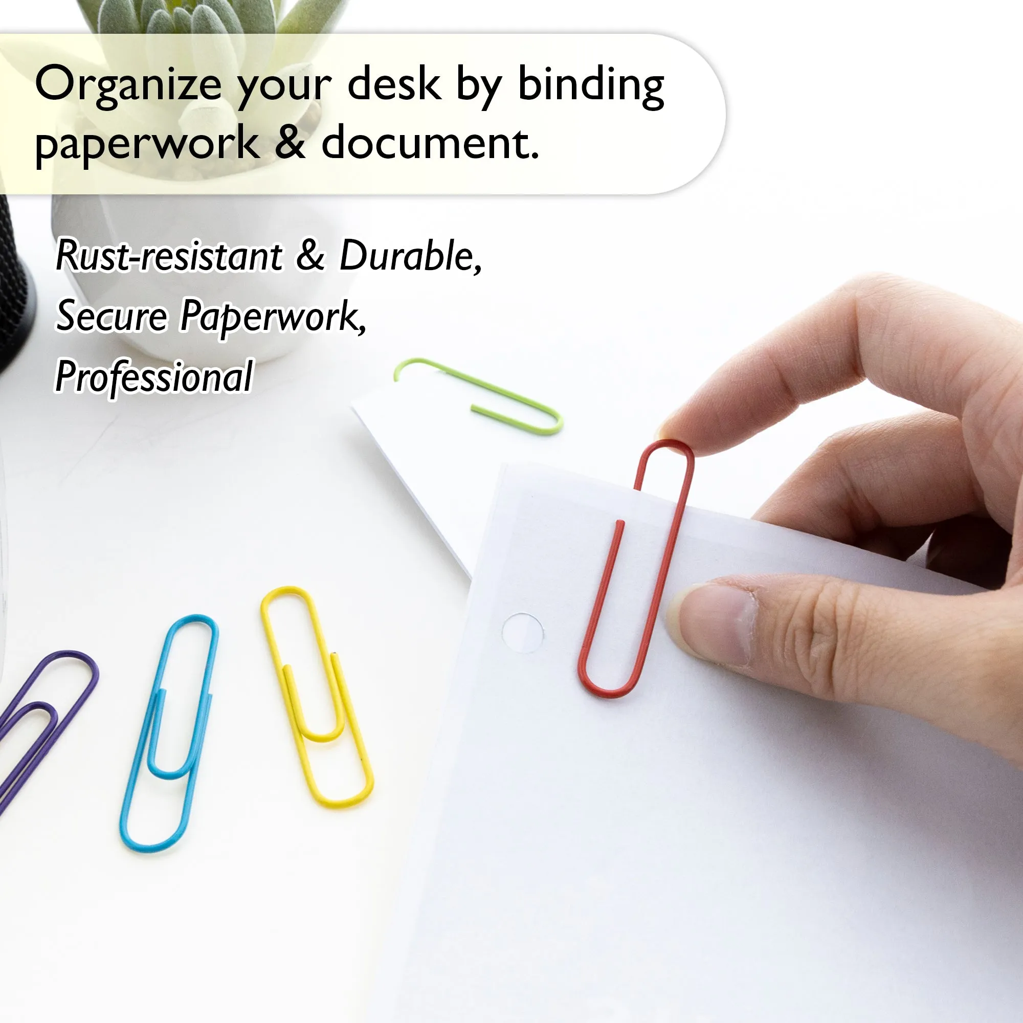 Paper Clip (50mm) Jumbo Color (100/Pack)