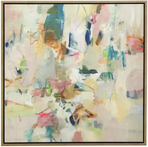 Party Time - Framed Abstract Art-41.75 Inches Tall and 41.75 Inches Wide