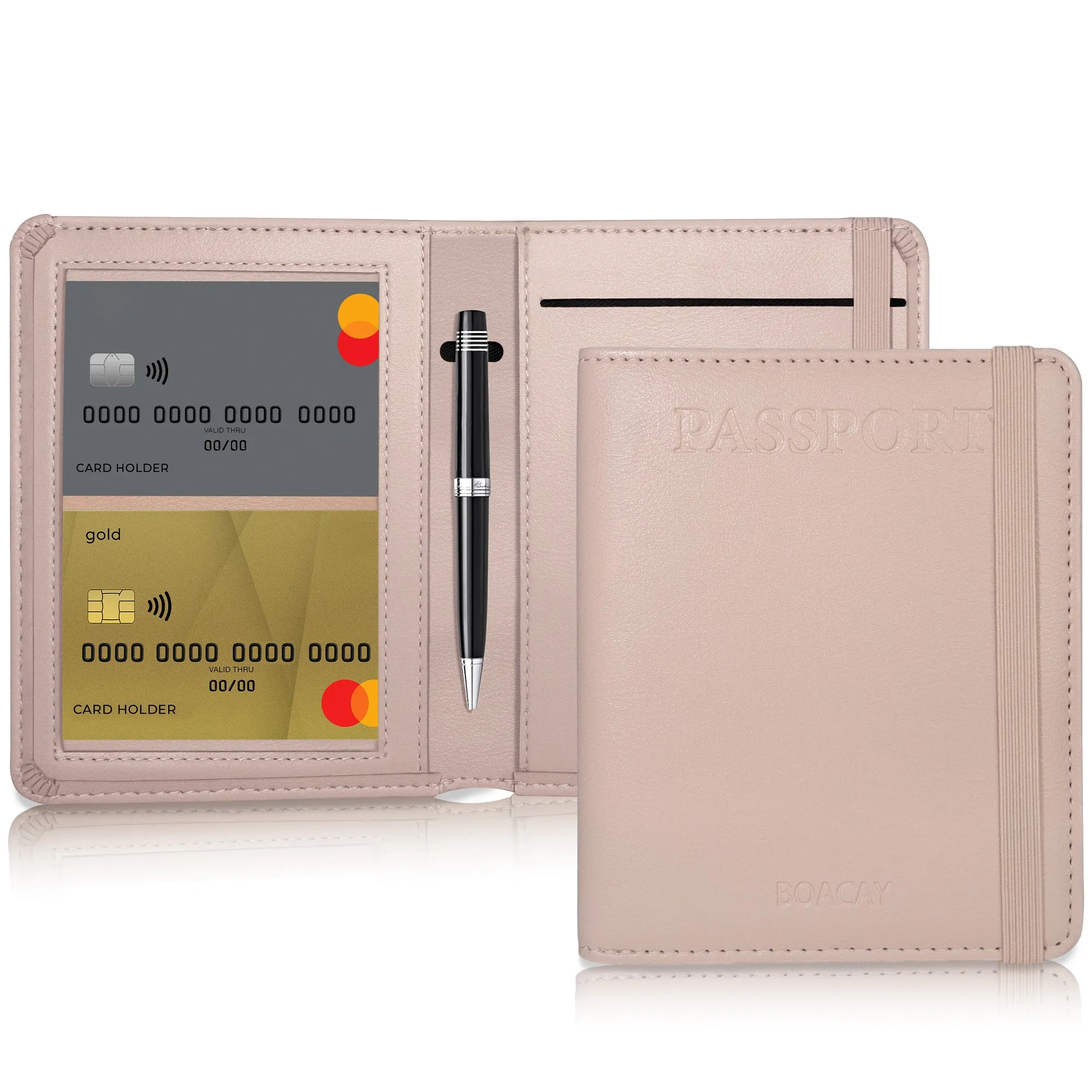 Passport Holder & Wallet - Light Pink