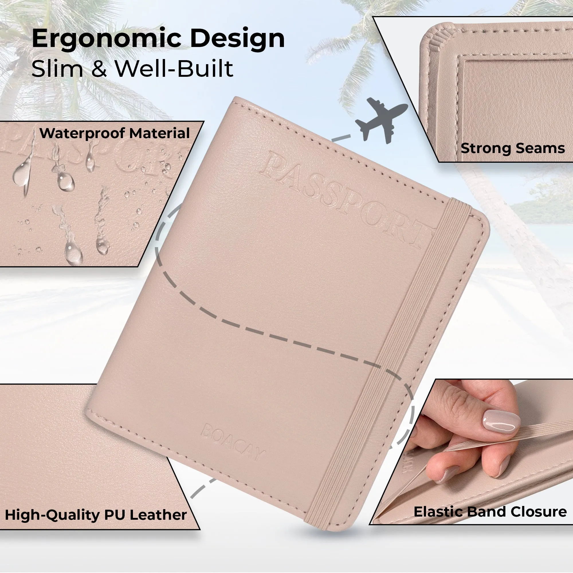 Passport Holder & Wallet - Light Pink