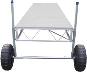 Patriot Docks 16ft. Straight Roll-in Dock (Gray Wood Grain Aluminum)(10523)