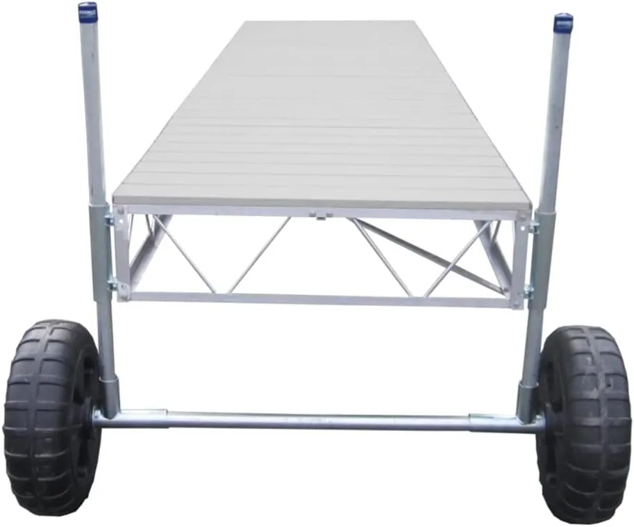 Patriot Docks 16ft. Straight Roll-in Dock (Gray Wood Grain Aluminum)(10523)