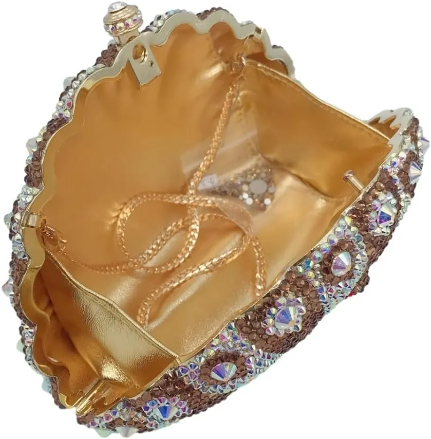 Peacock Crystal Clutch Purses for Women Sparkly Rhinestone Evening Handbags Party Wedding Glitter Purse A-Purple&Silver