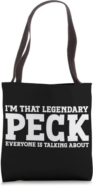 Peck Surname Funny Team Family Last Name Peck Tote Bag
