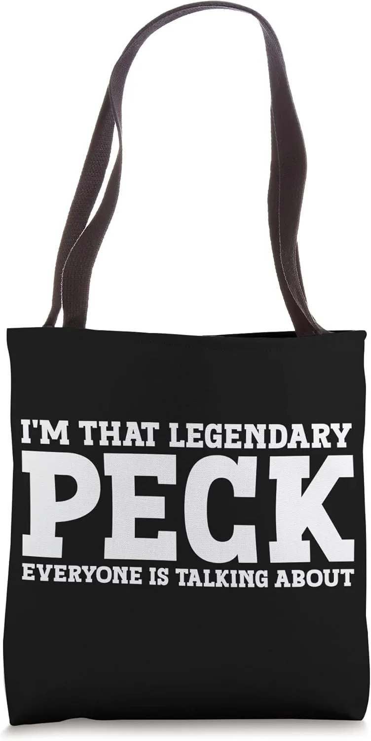 Peck Surname Funny Team Family Last Name Peck Tote Bag