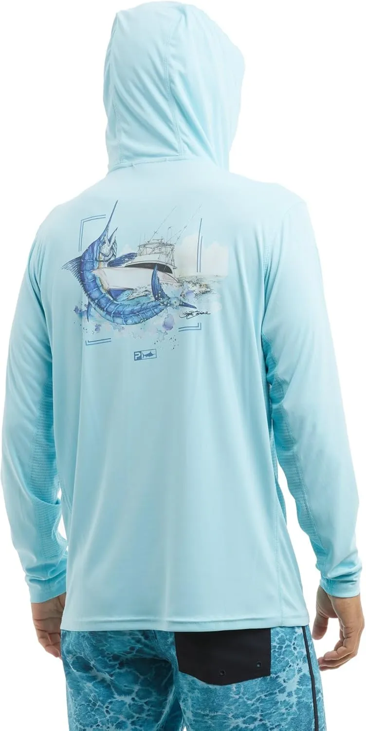 PELAGIC Apparel Men's Vaportek Goione Boat Hooded Fishing Shirt