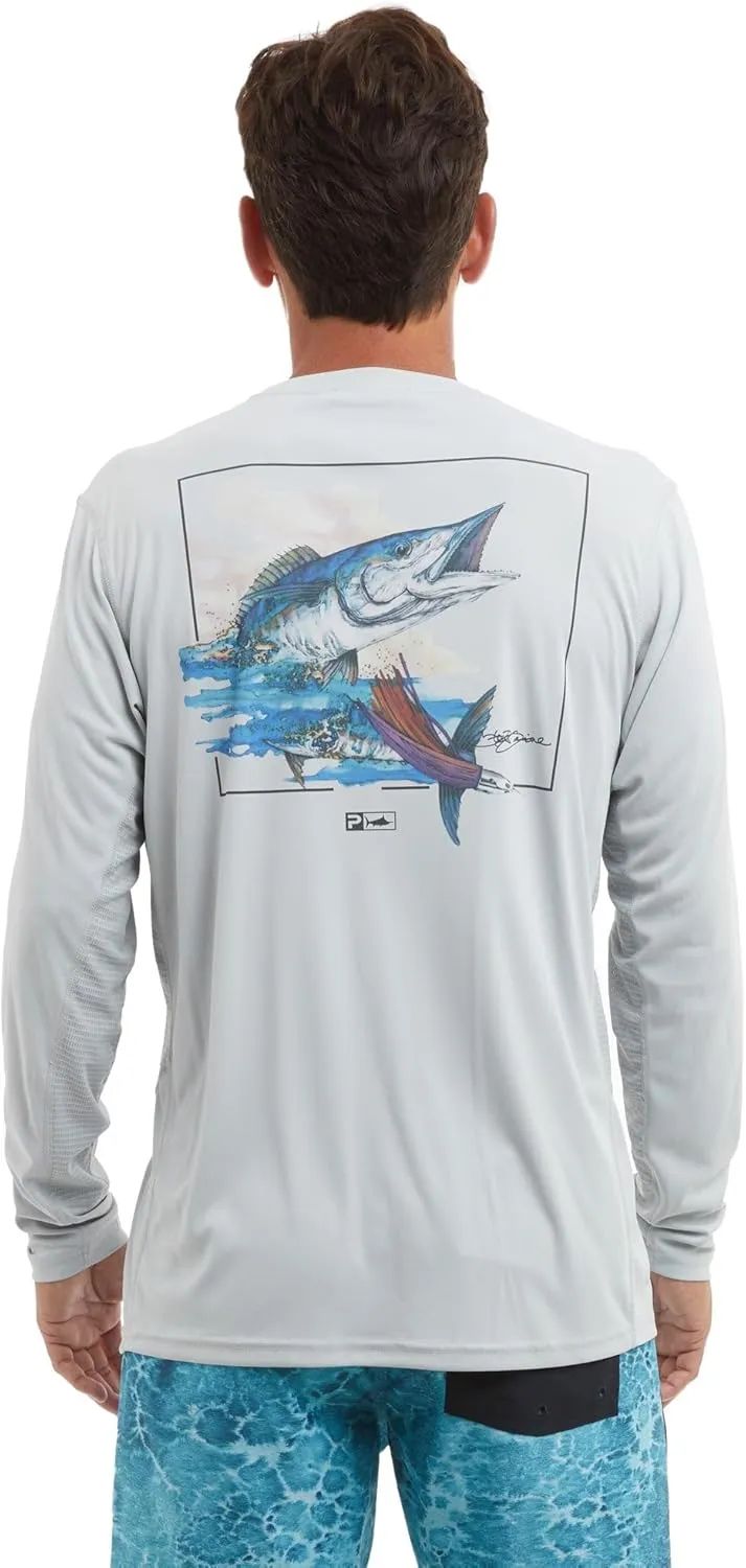 PELAGIC Apparel Men's Vaportek Goione Wahoo Fishing Shirt