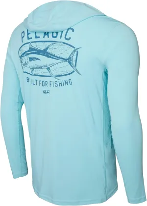 PELAGIC Apparel Men's Vaportek Map Fish Hooded Fishing Shirt