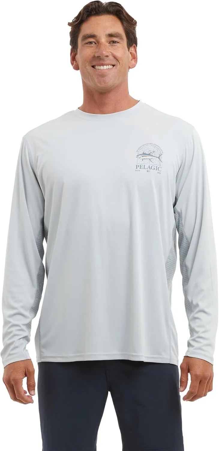 PELAGIC Apparel Men's Vaportek Mapped YFT Fishing Shirt