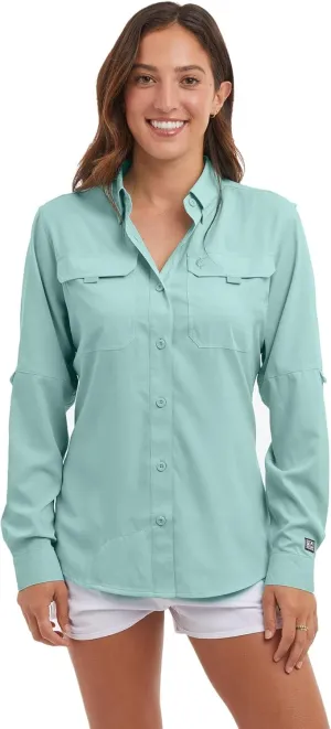 PELAGIC Women's Keys Guide Fishing Shirt, Long Sleeve, UPF 50  Protection, Ventilated and Lightweight