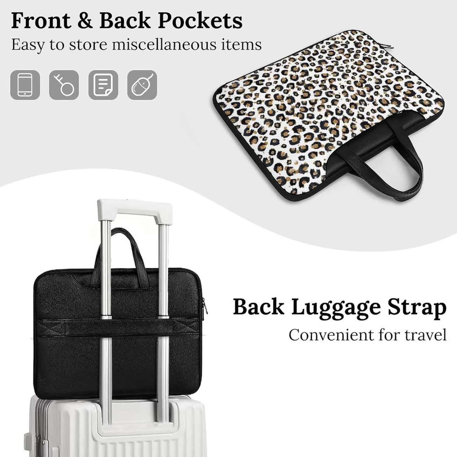 Penguin Bird Handheld Single Shoulder Crossbody Laptop Bag Unisex