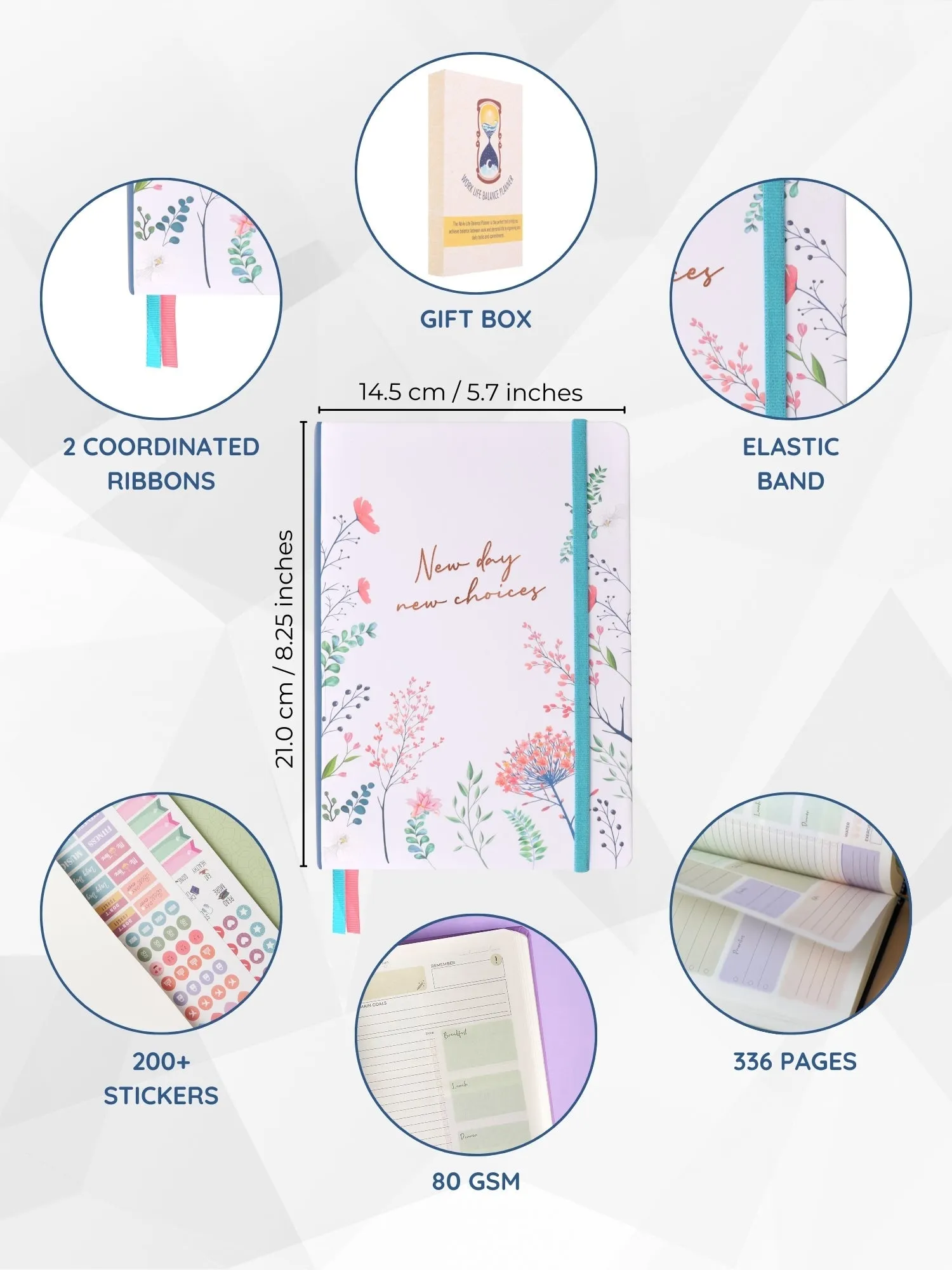 Personalized A5 Undated Work-Life Balance Planner - Daily Sync