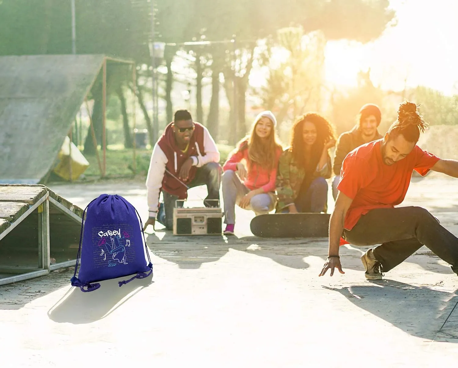 Personalized Dance Cotton Backpack | Custom Dance Bag | Hip Hop Canvas Bag