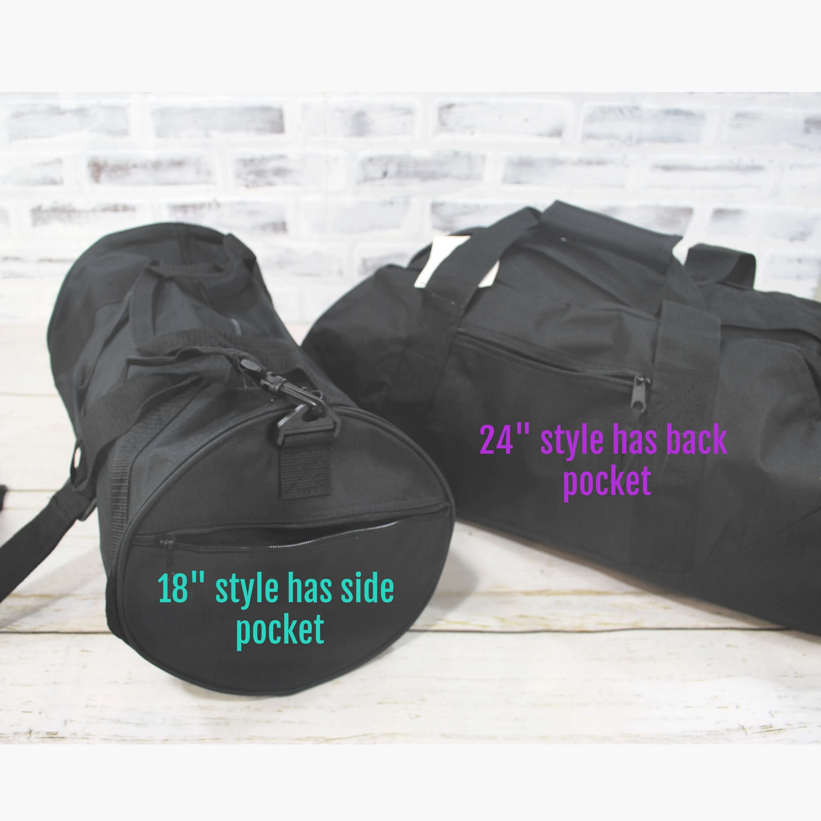 Personalized Floral Bunny Duffle or Tote Bag