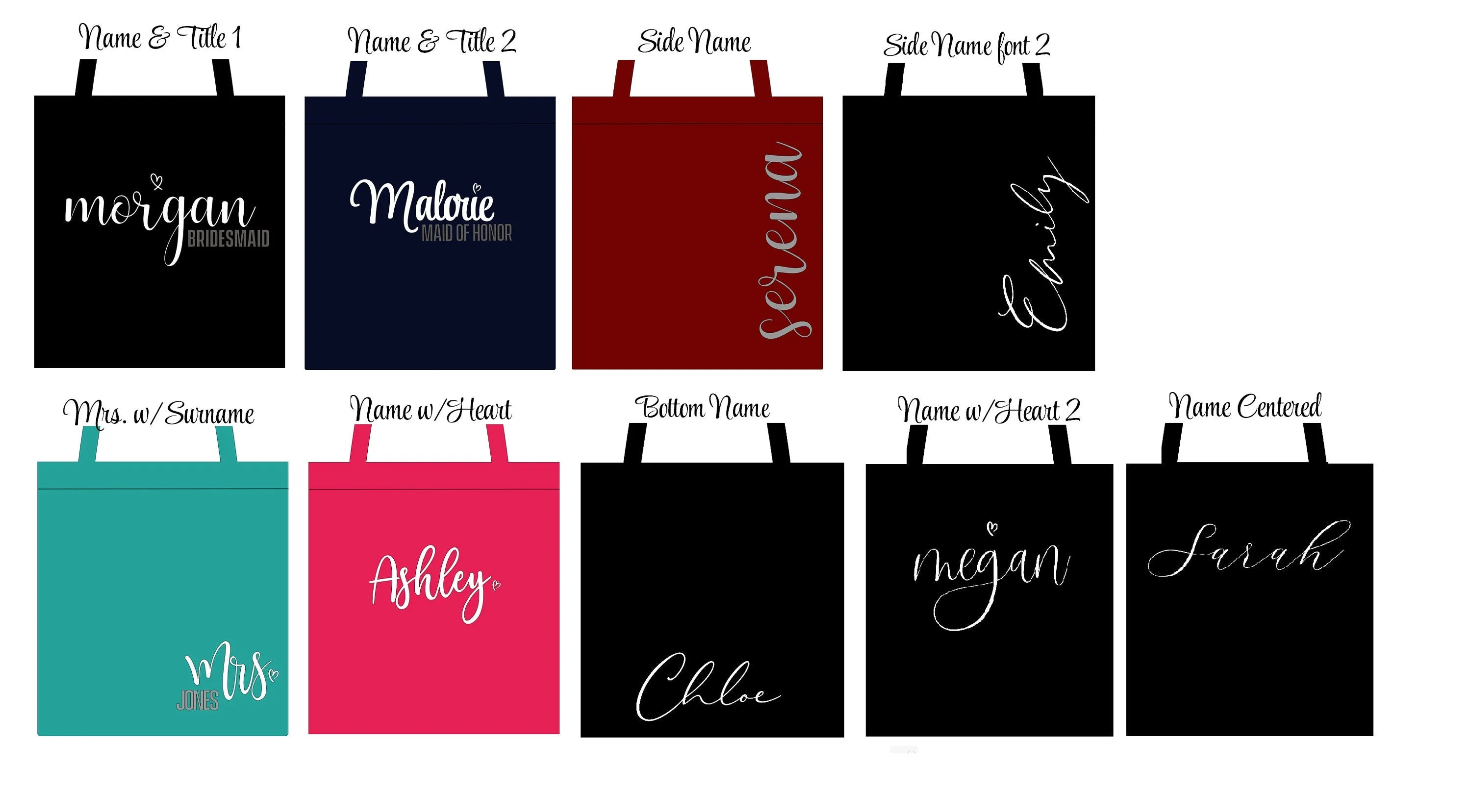 Personalized Tote Bags, Bridesmaid Gift Bag, Custom Canvas Tote