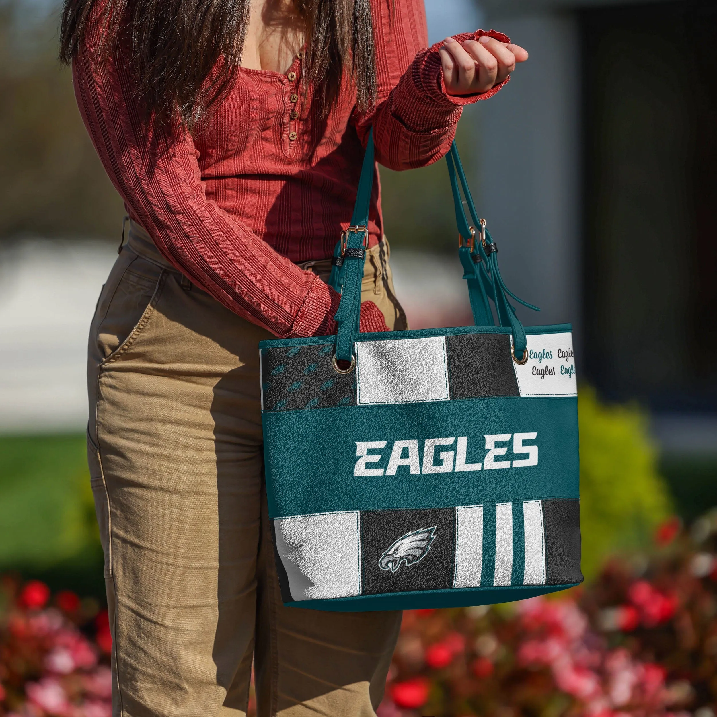 Philadelphia Eagles Printed Collage Tote