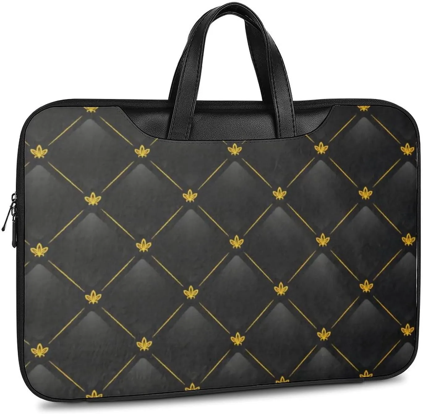 Pink Black Gray Argyle Handheld Single Shoulder Crossbody Laptop Bag Unisex