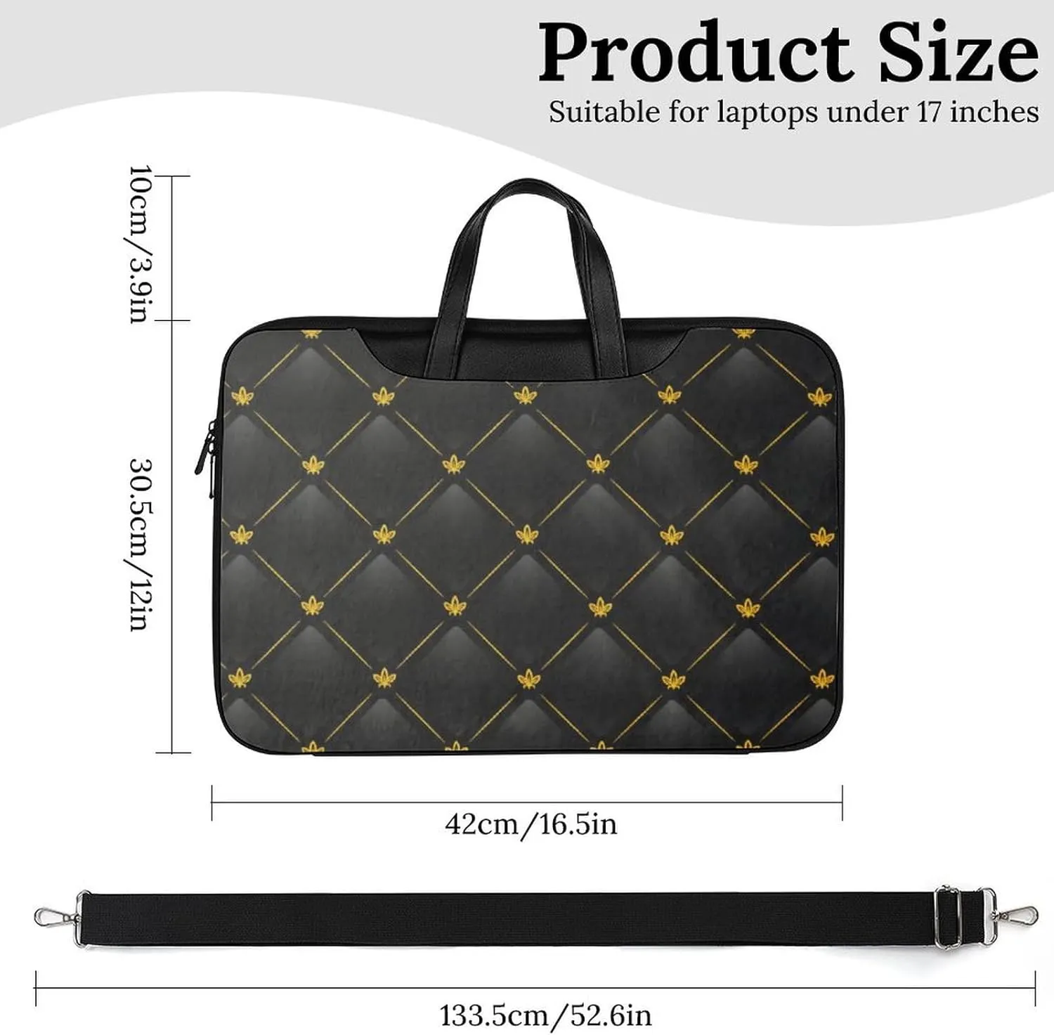Pink Black Gray Argyle Handheld Single Shoulder Crossbody Laptop Bag Unisex