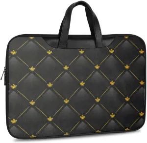 Pink Black Gray Argyle Handheld Single Shoulder Crossbody Laptop Bag Unisex